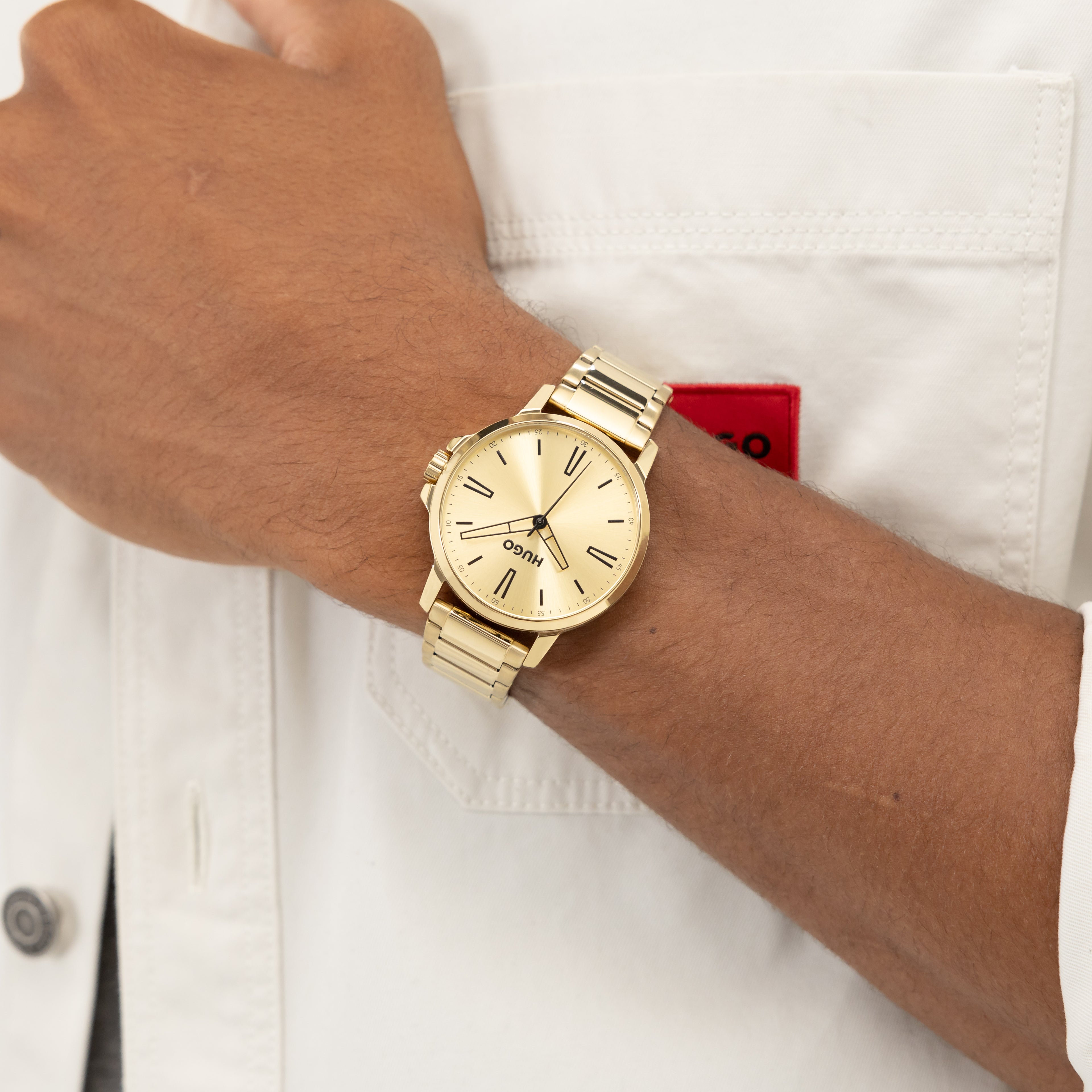 GNTS GP HUGO RND GOLD DL. BLK MARKERS BW