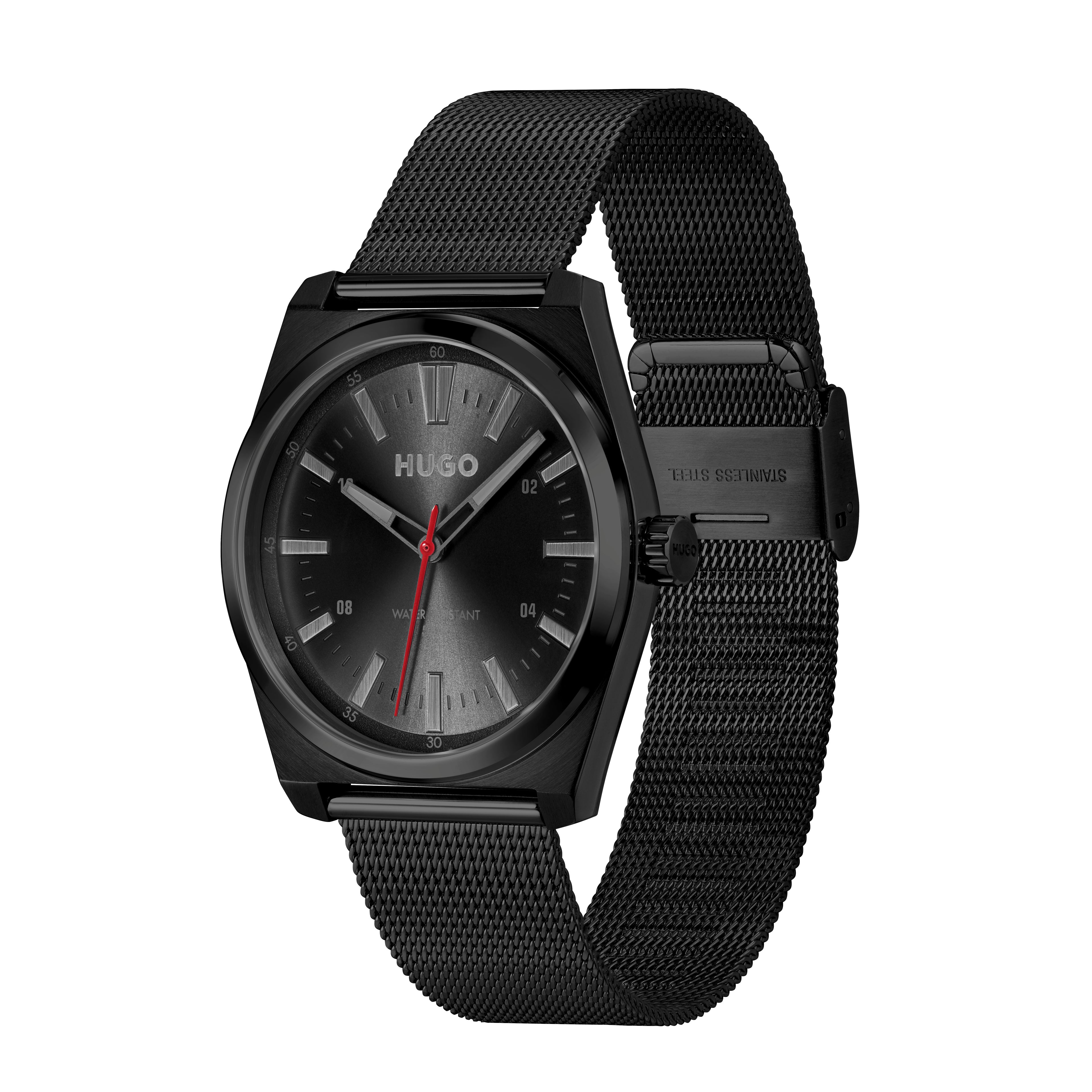 GNTS HUGO RND BLK DL. BLK MILANESE BW