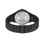 1530450 | GENTS SS BLACK PVD HUGO RND BLK RED SEC HAND DL. WR BW