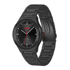 1530450 | GENTS SS BLACK PVD HUGO RND BLK RED SEC HAND DL. WR BW