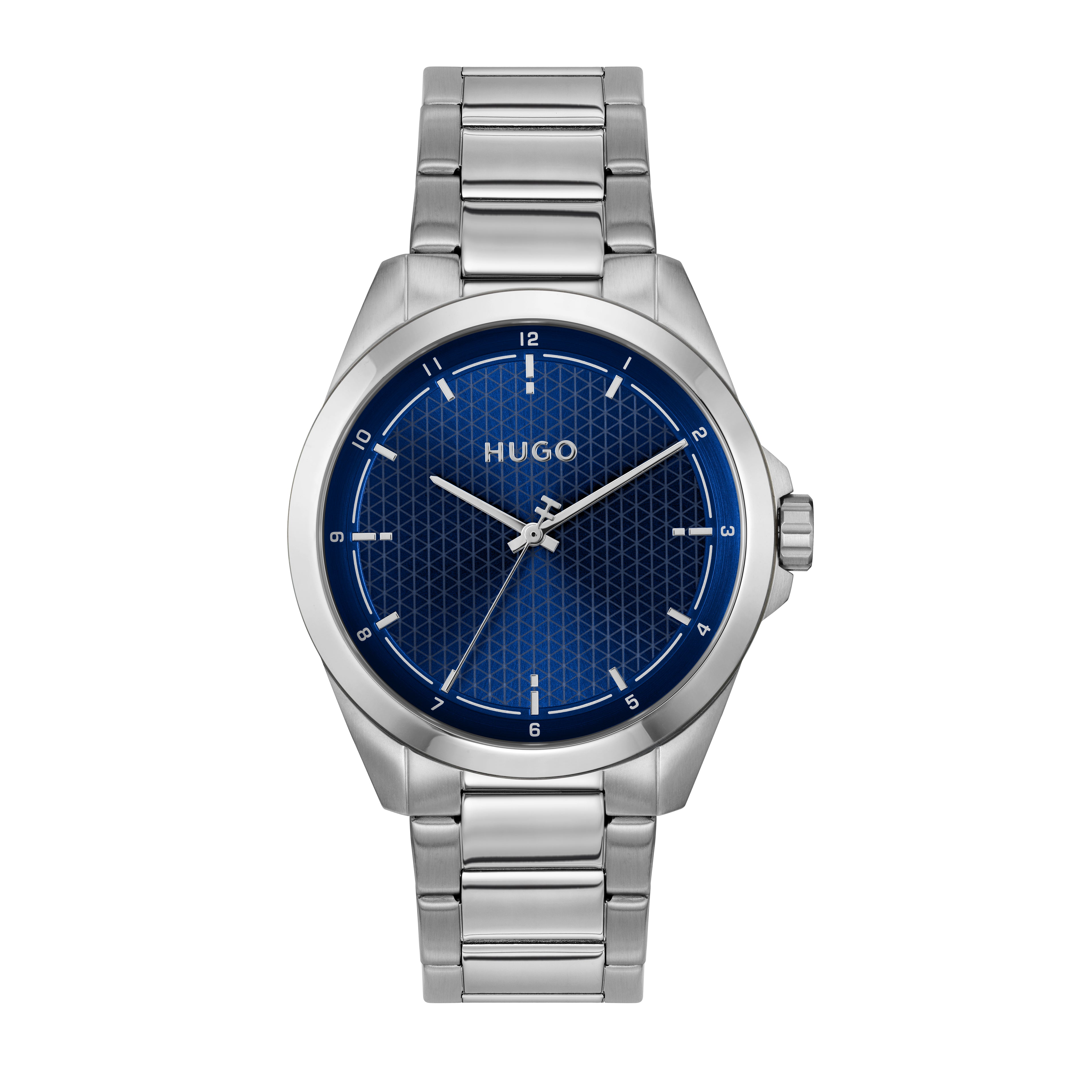 1530451 | GENTS STEEL HUGO RND BLUE DL. WR BW