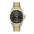 1530452 | GENTS STEEL & GOLD TONE HUGO RND BLACK DL. WR BW