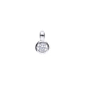 SILV ZIRC RUB PENDANT DIAMONFIRE 0.25CT SOLITAIRE & CH