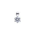 SILV ZIRC DIAMONFIRE 0.75CT SOLIT CLW PENDANT & CH