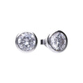 SILV RUB SET ZIRC DIAMONFIRE 4.0CT SOLITAIRE STUD ER