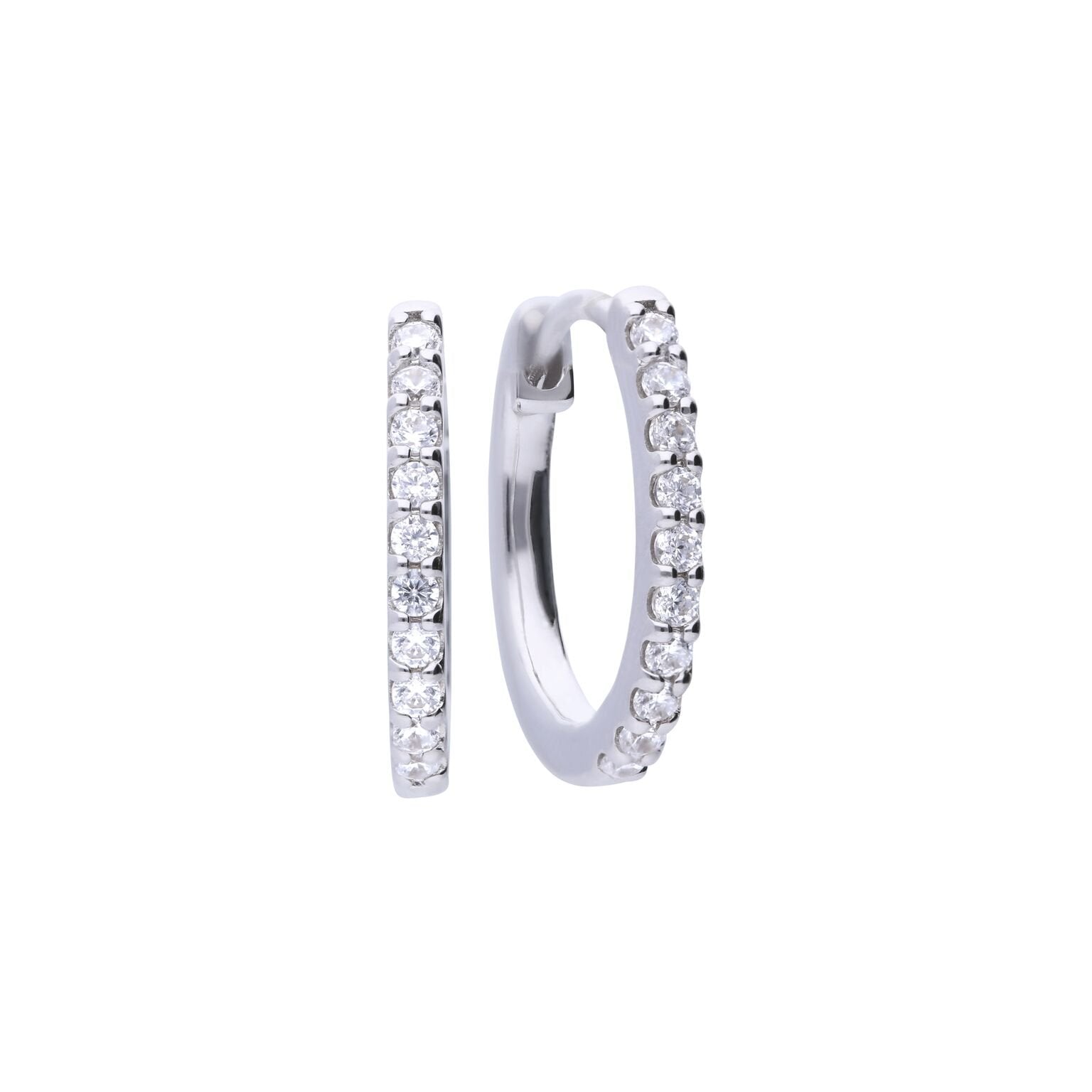 SILV ZIRC DIAMOND FIRE ETERNITY HOOP ER