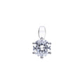 SILV ZIRC DIAMOND FIRE 1.5CT SOLIT CLW PENDANT & CH.