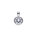 SILV RUB SET ZIRC DIAMONFIRE 1.50CT SOLIT PENDANT & CH