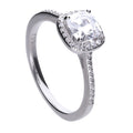 SILV ZIRC DIAMONFIRE SQUARE CUT PAVE