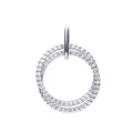 SILV ZIRC DIAMONFIRE ENTWINED CIRCLE PAVE PENDANT