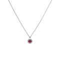 SILV ZIRC DIAMONFIRE RED HALO CZ PENDANT
