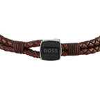 GNTS BRWN 2 ROW LEATHER BOSS BLET