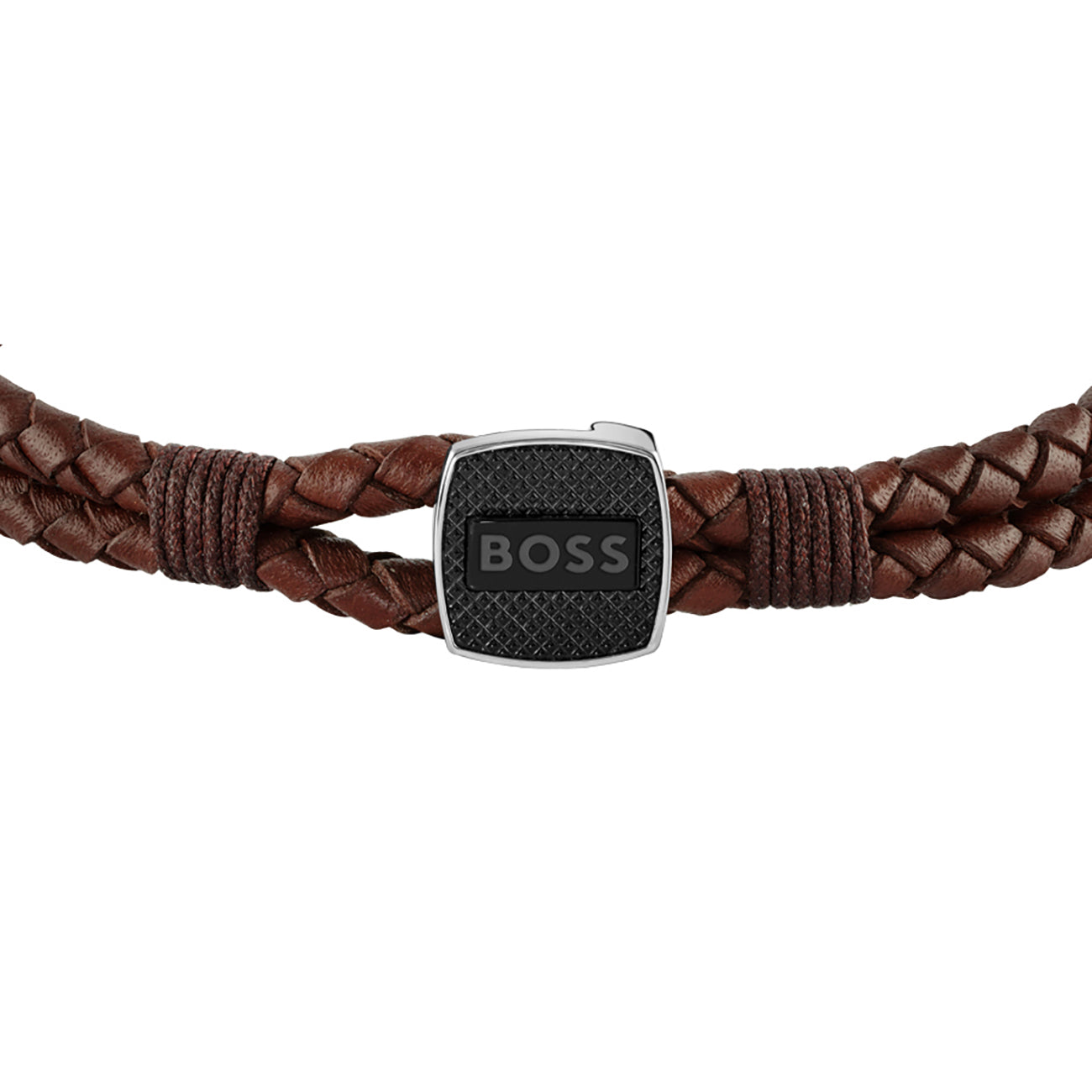GNTS BRWN 2 ROW LEATHER BOSS BLET
