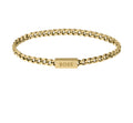 GNTS STEEL GOLD COLOUR BEV EDGE CURB BOSS BRACELET