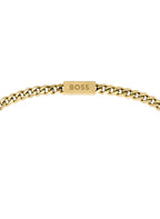 GNTS STEEL GOLD TONE BEV EDGE CURB BOSS CHAIN