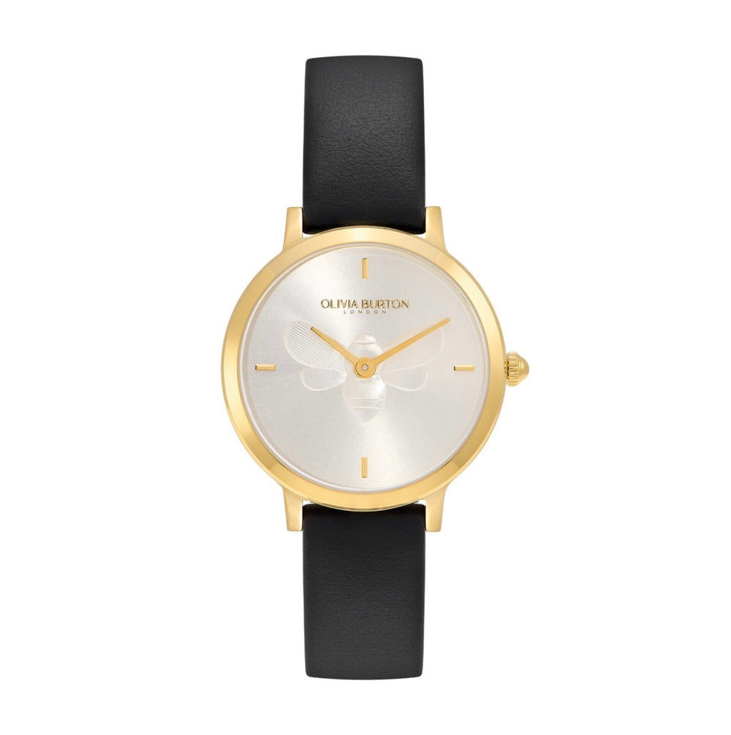 LDS GP OLIVIA B RND SILV BEE 28MM DL BLK SW
