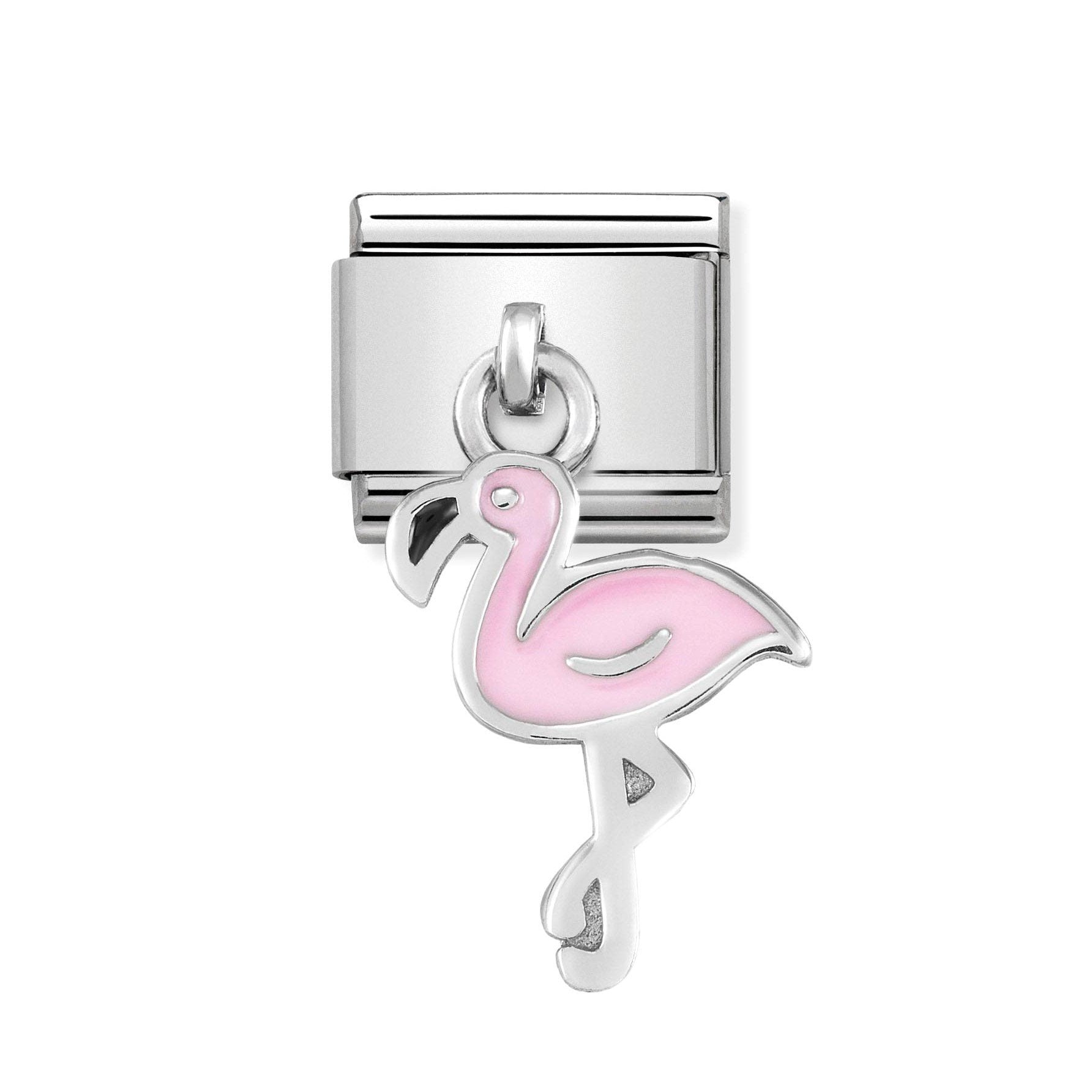 PINK FLAMINGO DANGLE CHARM