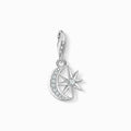 T SABO SILV CZ MOON & STAR PENDANTS CHARM