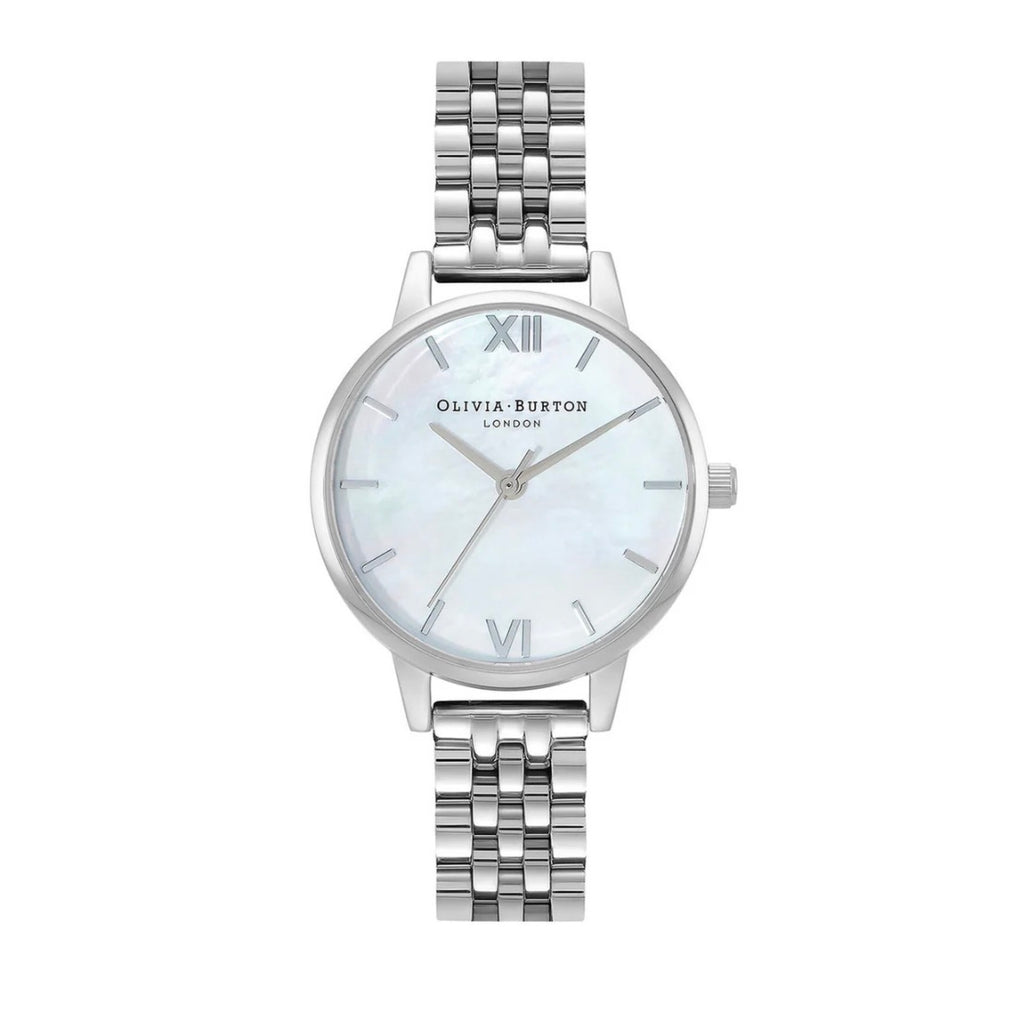 LDS SS OLIVIA B RND WHT MOP 30MM DL BW