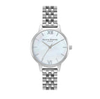 LDS SS OLIVIA B RND WHT MOP 30MM DL BW