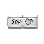 NOM CZ DOUBLE SYMBOLS SON CZ HEART