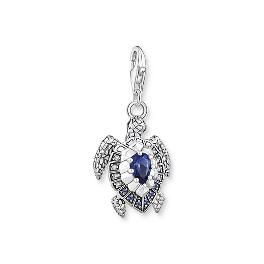 THOMAS SABO SILVER TURTLE WITH BLUE STONES CHARM