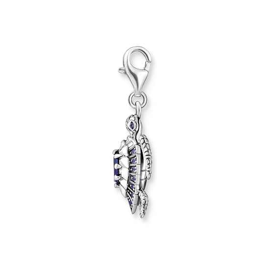 THOMAS SABO SILVER TURTLE WITH BLUE STONES CHARM