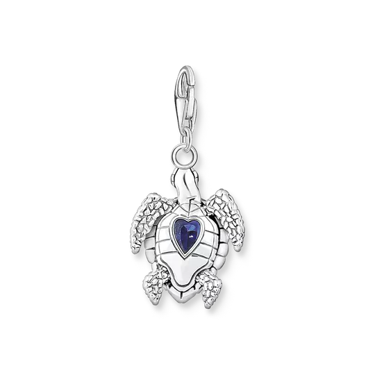 THOMAS SABO SILVER TURTLE WITH BLUE STONES CHARM