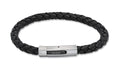 BLACK LEATHER GENTS SS IP CLASP BLET