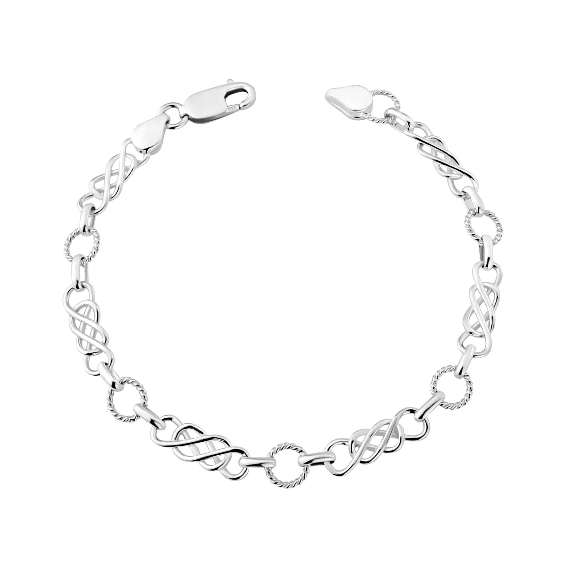 SILV RND ROPE LINK & CELTIC ALT LINK B'LET