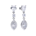 SILV ZIRC DIAMOND FIRE MARQUISE DROP ER