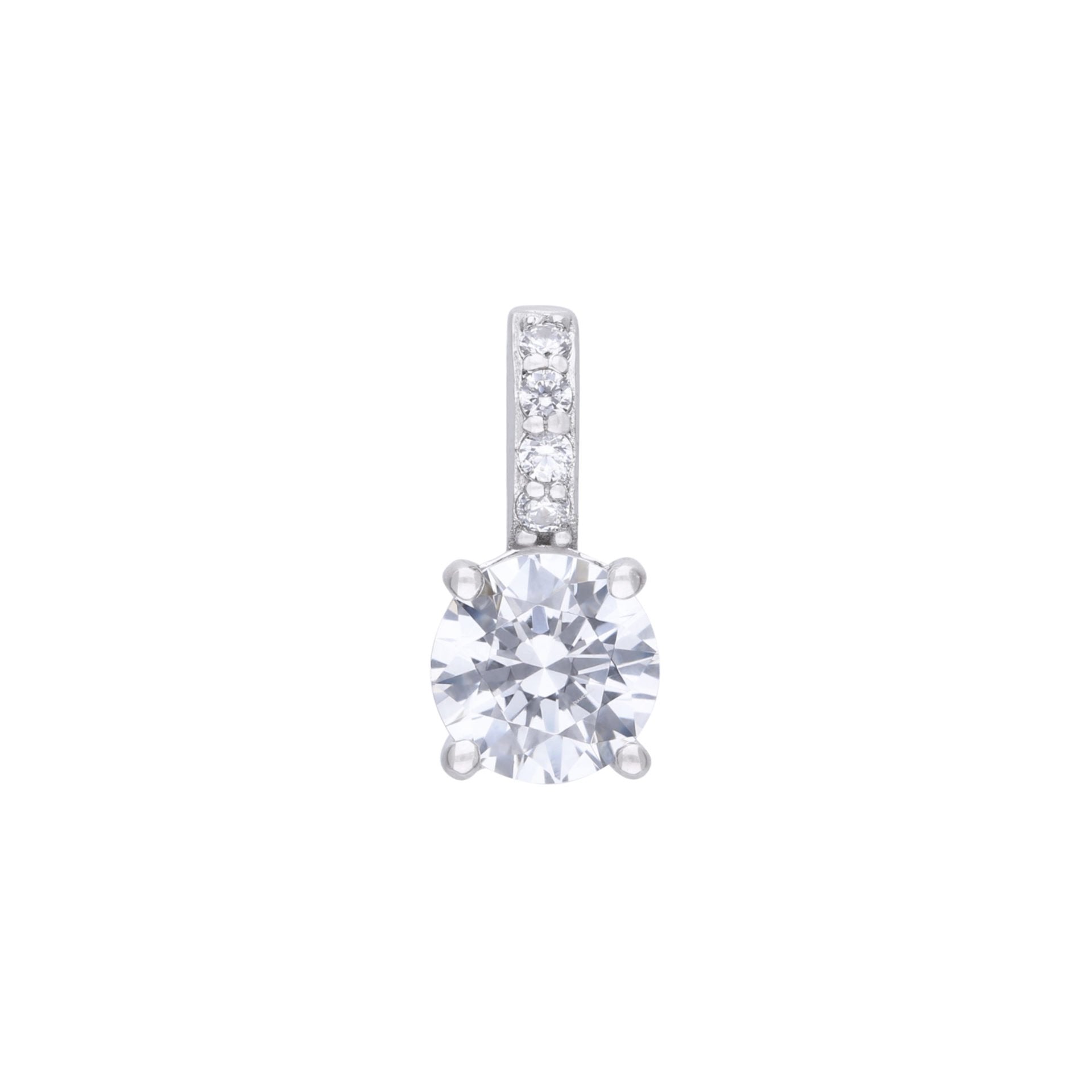 SILV ZIRC DIAMONFIRE PENDANT PAVE BALE