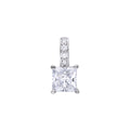 SILV ZIRC DIAMONFIRE PRINCESS CUT PAVE BALE PENDANT