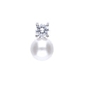 SILV ZIRC DIAMONFIRE SHELL WHT PEARL PENDANT