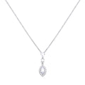 SILV ZIRC DIAMONFIRE MARQUIS PAVE PENDANT