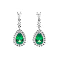 SILV ZIRC DIAMONFIRE GREEN PAVE DROP ERS