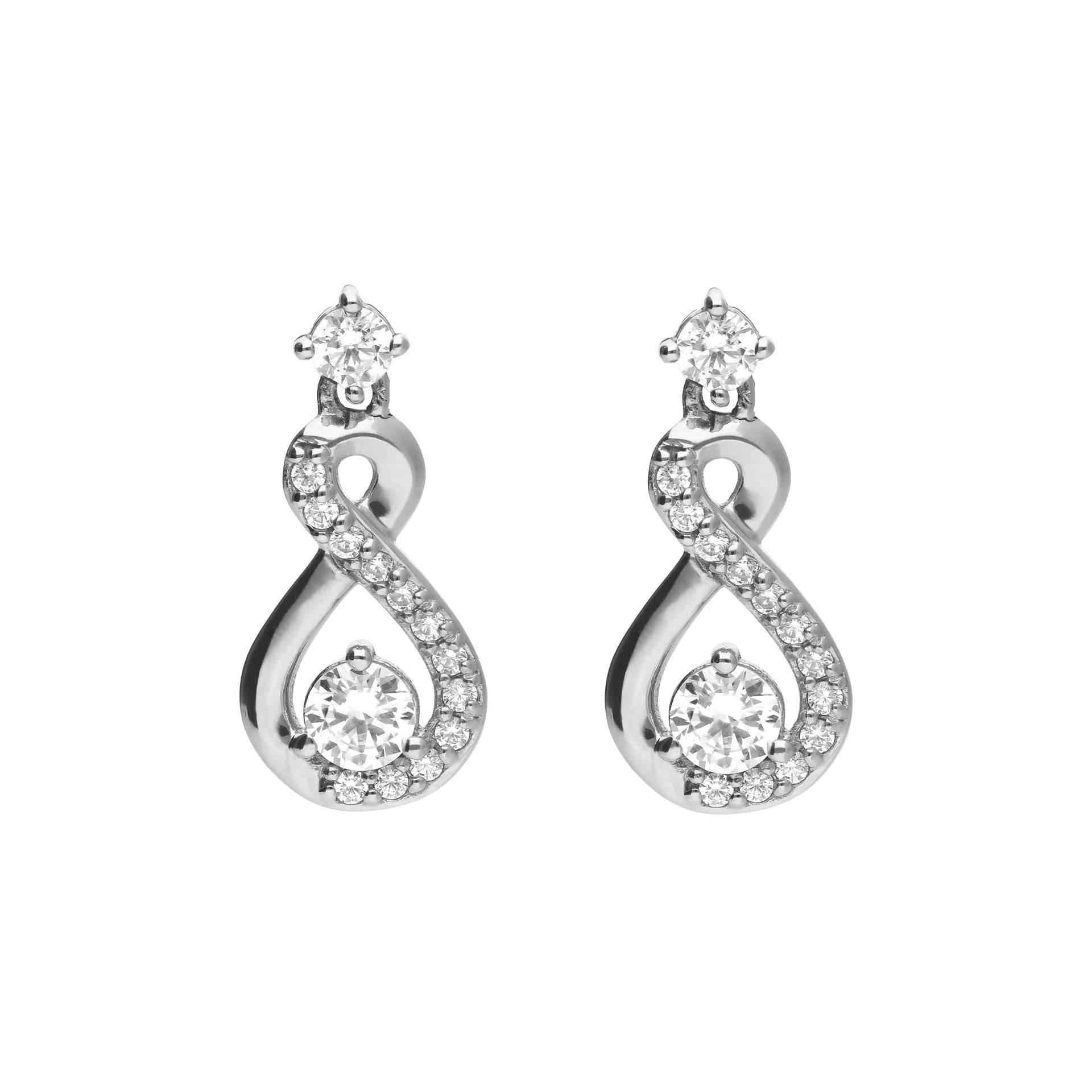 SILV ZIRC DIAMONFIRE PAVE INFINITY DROP ERS