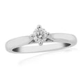 9WG 0.25CT 4 CLAW DIAMOND SOLITAIRE RING