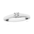 9WG 4 CLAW DIAMOND (0.15CT) SOLITAIRE RING