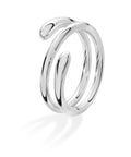 LADIES SILVER COIL DRIP RING SIZE