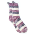 POM COSY LILAC STRIPE SOCKS