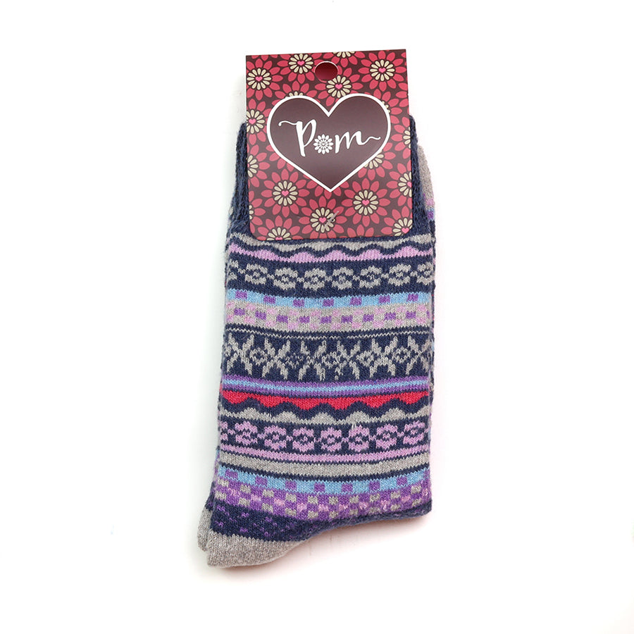 POM DENIM MIX NORDIC COSY SOCKS