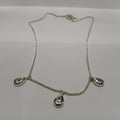 SILVER 3 WHITE CZ TEAR DROP LINKS OF LONDON NECKLET