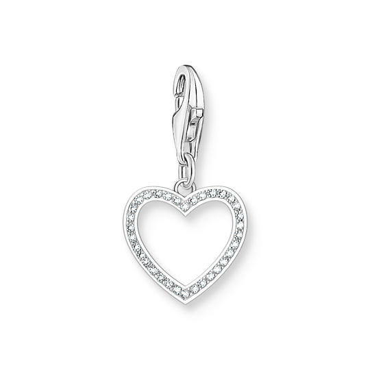 T SABO SILV CZ OPEN HEART CHARM