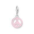 T SABO SILV PINK PEACE SIGN CHARM