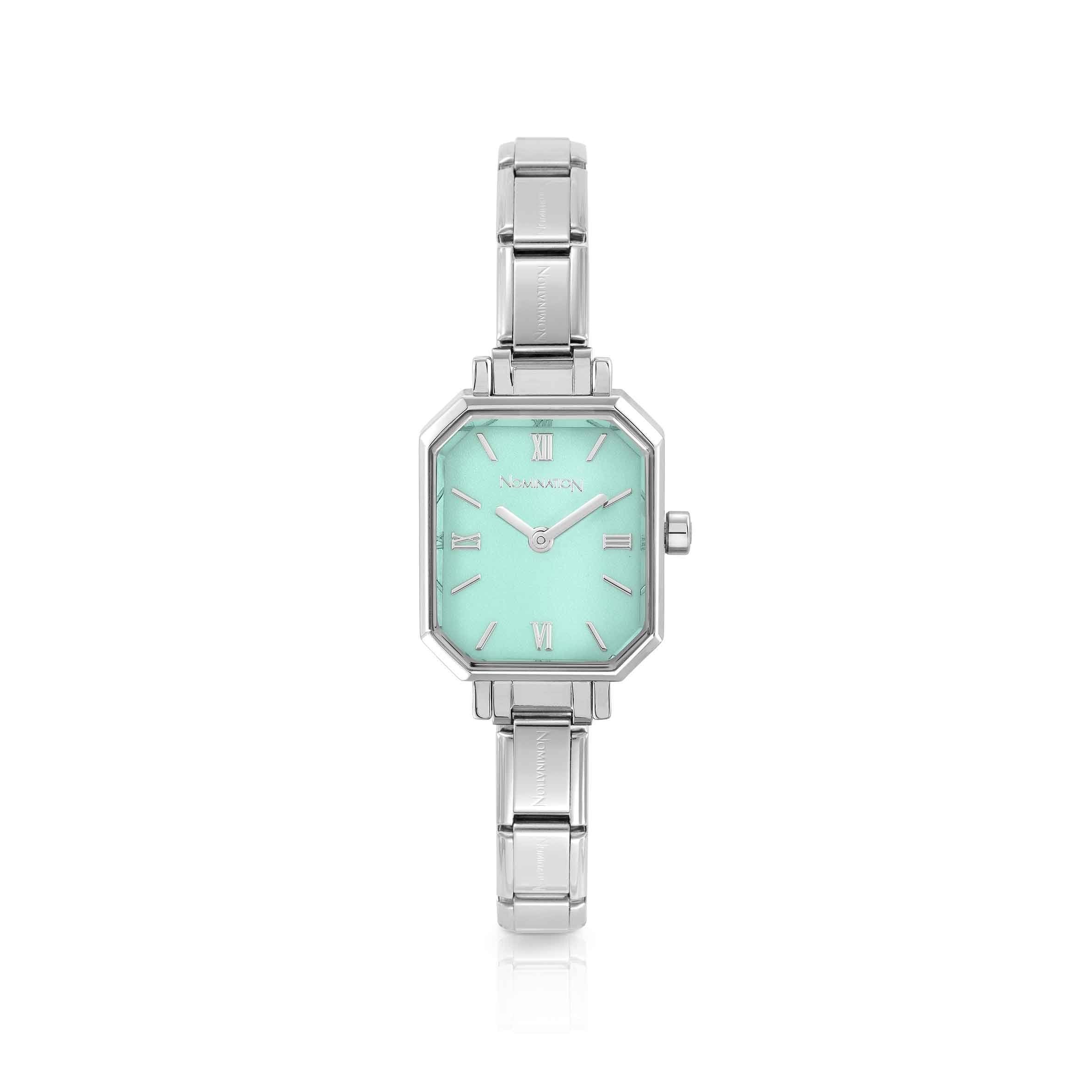 NOM SS RECT AQUA GREEN DL. PARIS WATCH