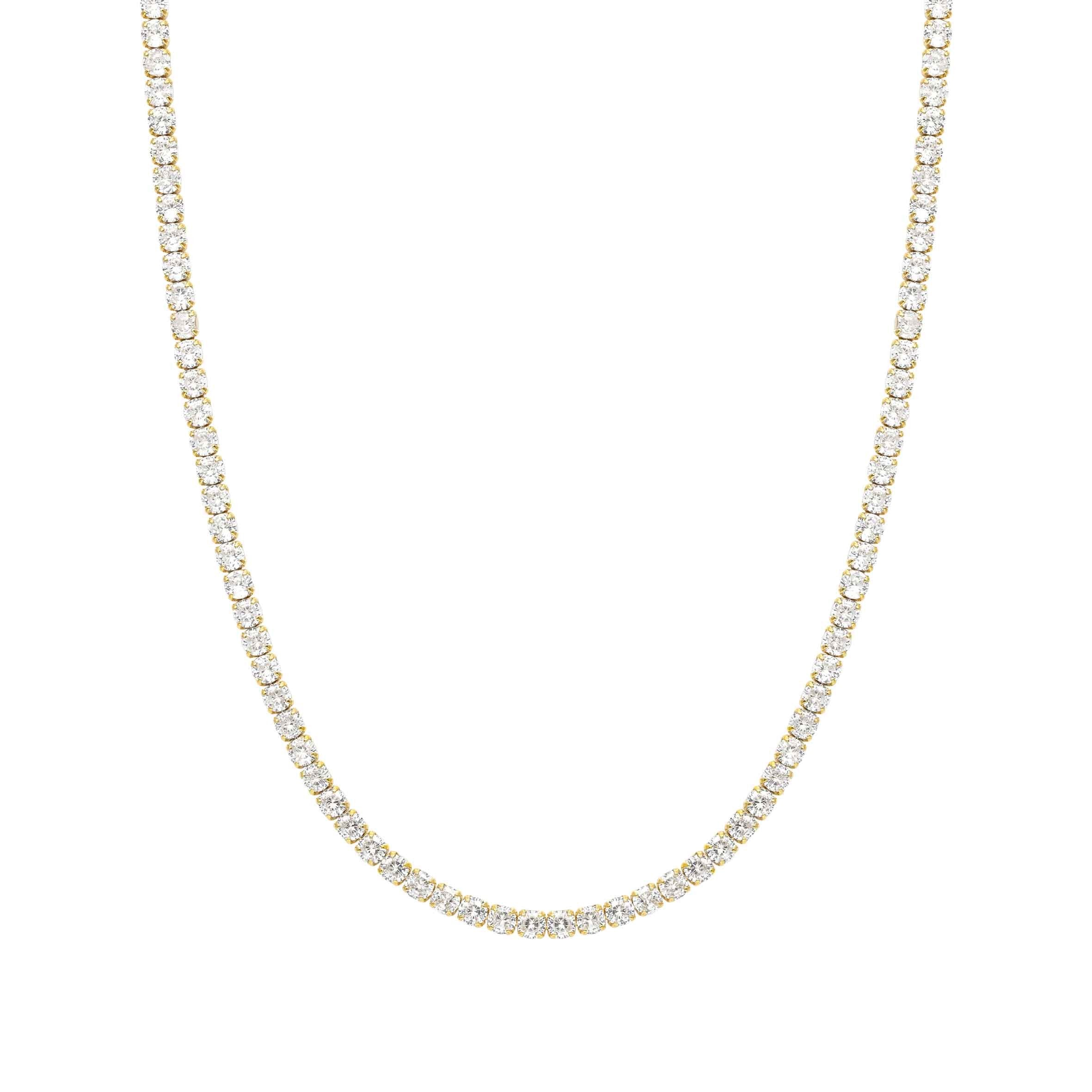 SILV GP WHT CZ TENNIS DROP NLET - CHIC & CH.