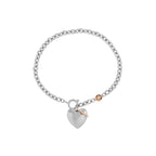 STEEL SILVER COLOUR CLASSIC KNOT HEART BELCHER BRACLET
