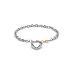 STEEL SILVER COLOUR CLASSIC KNOT HEART BELCHER BRACLET