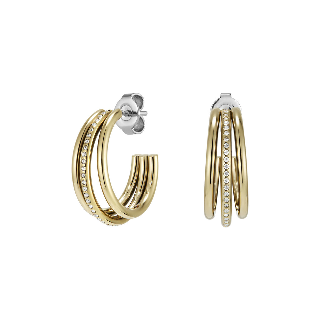 OLIVIA BURTON SS GP CRYSTAL CLAW HOOP EARRINGS